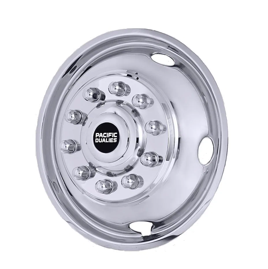43-1901 – PACIFIC DUAL Wheel Simulator, Fits 19-1/2 Inch - 10 Lug Wheel Polished Front Stainless Steel Single Does No...